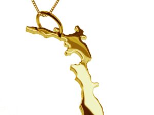 50cm Halskette + Neuseeland Anhänger in 585 Gelbgold