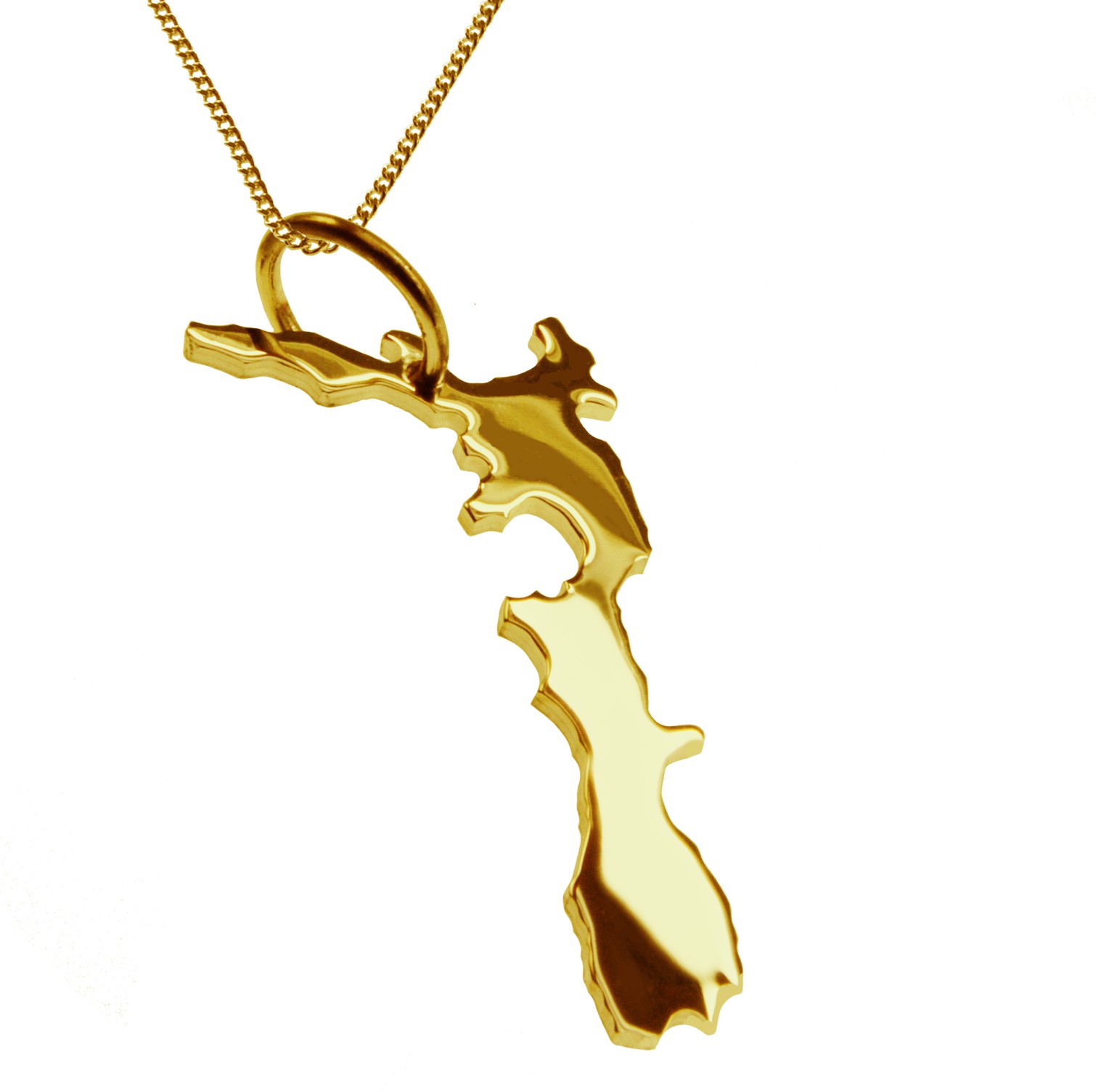 50cm Halskette + Neuseeland Anhänger in 585 Gelbgold