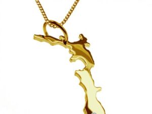 50cm Kette + Neuseeland mit Brillant am Wunschort 585 Gold