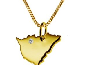 50cm Kette + Nicaragua mit Brillant am Wunschort 585 Gold