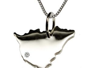 50cm Kette + Nicaragua mit Brillant am Wunschort  in 925 Silber