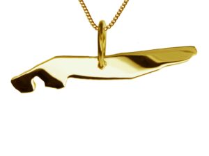 50cm Halskette + Norderney Anhänger in 585 Gelbgold