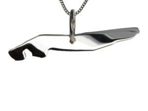 50cm Halskette + Norderney Anhänger in massiv 925 Silber