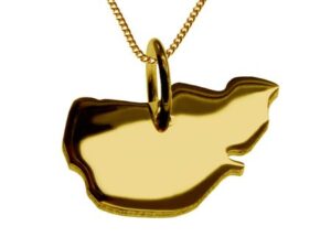 50cm Halskette + Pellworm Anhänger in 585 Gelbgold