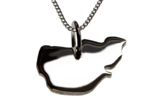 50cm Halskette + Pellworm Anhänger in massiv 925 Silber