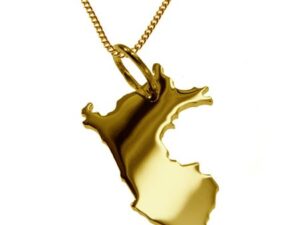 50cm Halskette + Peru Anhänger in 585 Gelbgold