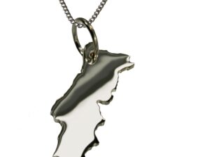 50cm Halskette + Portugal Anhänger in massiv 925 Silber