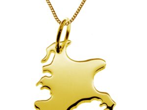 50cm Halskette + Rügen Anhänger in 585 Gelbgold