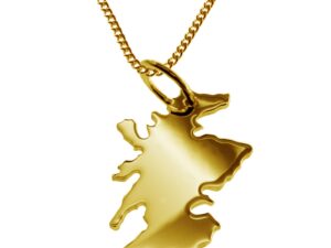 50cm Halskette + Schottland Anhänger in 585 Gelbgold