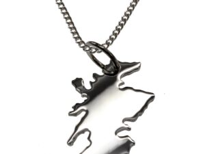 50cm Halskette + Schottland Anhänger in massiv 925 Silber