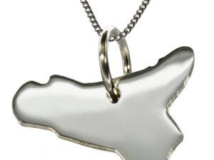 50cm Halskette + Sizilien Anhänger in massiv 925 Silber