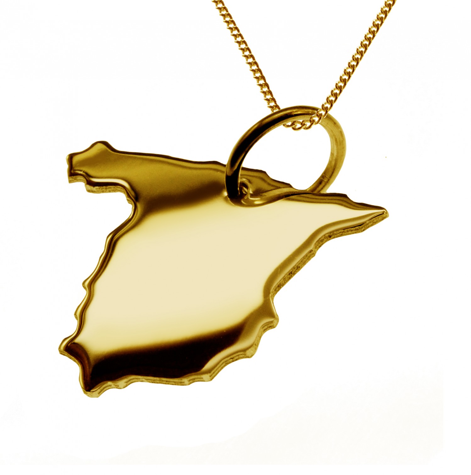 50cm Halskette + Spanien Anhänger in 585 Gelbgold