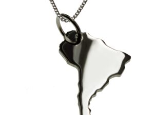 50cm Halskette + Südamerika Anhänger in massiv 925 Silber