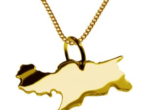 50cm Halskette + Südtirol Anhänger in 585 Gelbgold