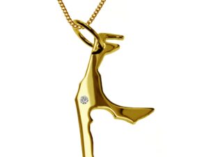 50cm Kette + Sylt mit Brillant am Wunschort 585 Gold