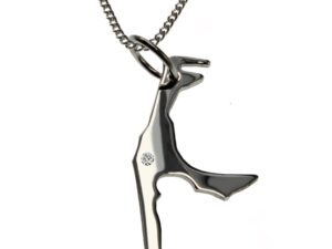 50cm Kette + Sylt mit Brillant am Wunschort  in 925 Silber