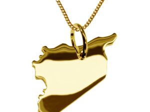 50cm Halskette + Syrien Anhänger in 585 Gelbgold