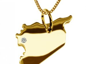 50cm Kette + Syrien mit Brillant am Wunschort 585 Gold