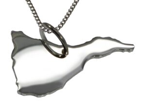 50cm Halskette + Teneriffa Anhänger in massiv 925 Silber