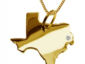 50cm Kette + Texas mit Brillant am Wunschort 585 Gold
