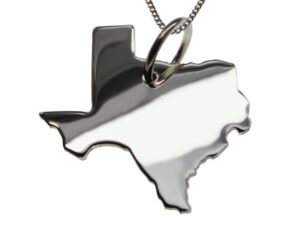 50cm Halskette + Texas Anhänger in massiv 925 Silber