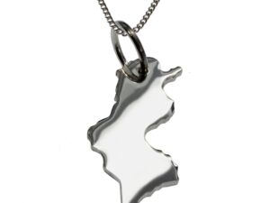50cm Halskette + Tunesien Anhänger in massiv 925 Silber