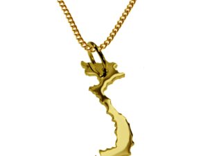 50cm Halskette + Vietnam Anhänger in 585 Gelbgold