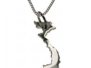 50cm Halskette + Vietnam Anhänger in massiv 925 Silber