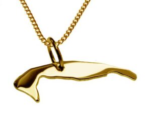 50cm Halskette + Wangerooge Anhänger in 585 Gelbgold