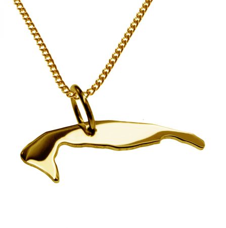 50cm Halskette + Wangerooge Anhänger in 585 Gelbgold