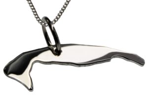 50cm Halskette + Wangerooge Anhänger in massiv 925 Silber