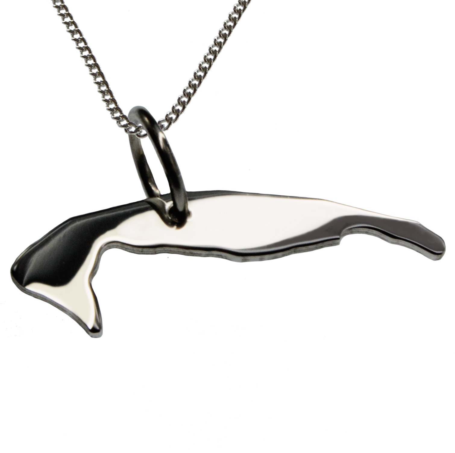 50cm Halskette + Wangerooge Anhänger in massiv 925 Silber