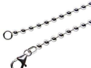 Kugelkette 2,5mm - 925 Silber - Karabiner-Verschluss - 70cm