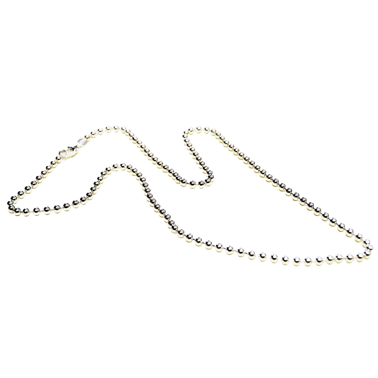 Kugelkette 2,5mm - 925 Silber - Karabiner-Verschluss - 90cm