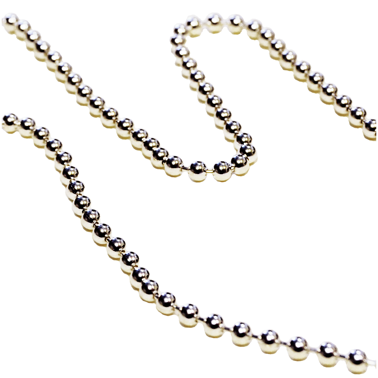 Kugelkette 2,5mm - 925 Silber - Karabiner-Verschluss - 90cm – Bild 3