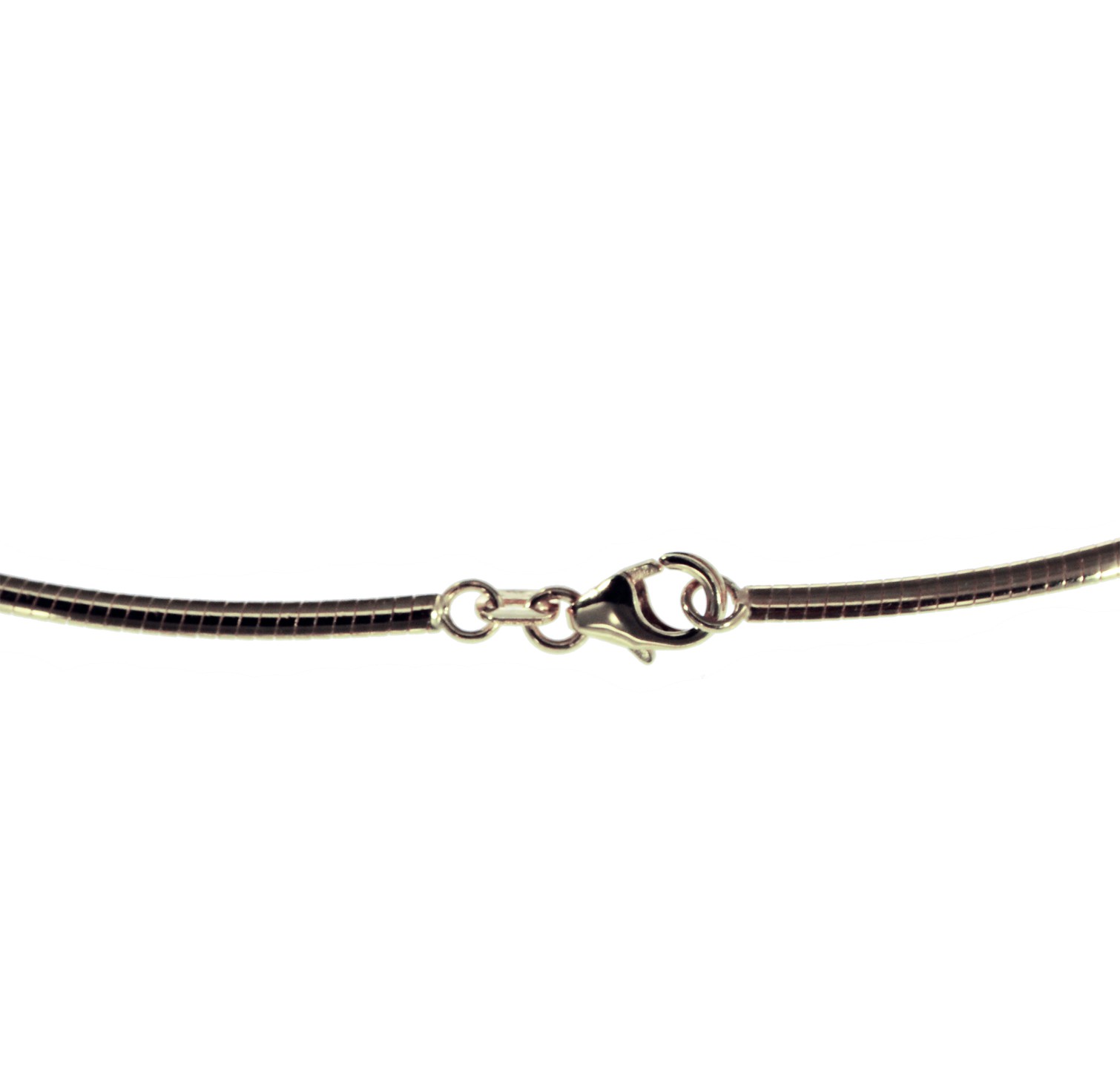 Halsreif Omega 1mm - 45cm - 333 Weißgold – Bild 3