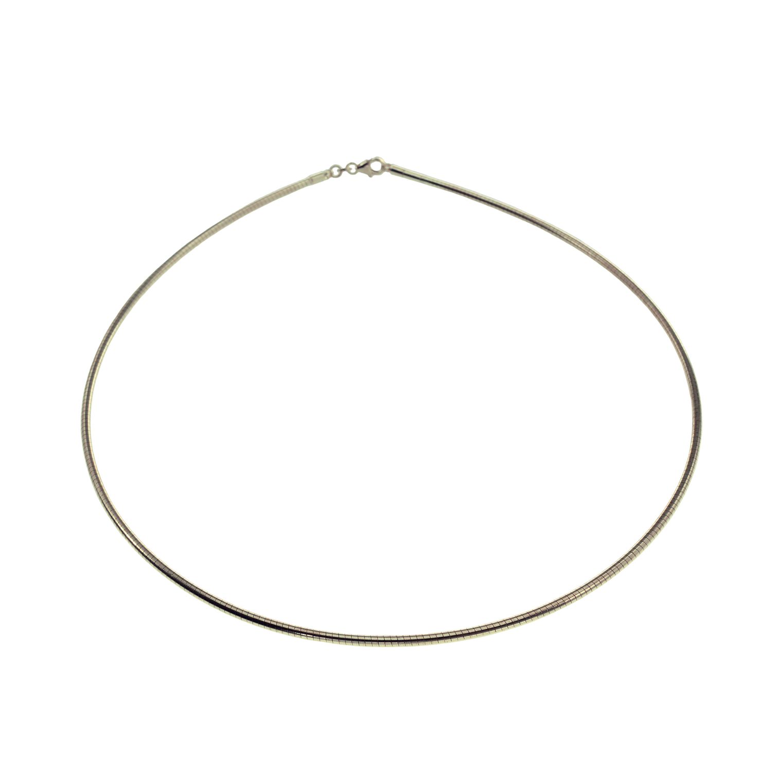 Halsreif Omega 1,5mm - 45cm - 585 Weißgold – Bild 3