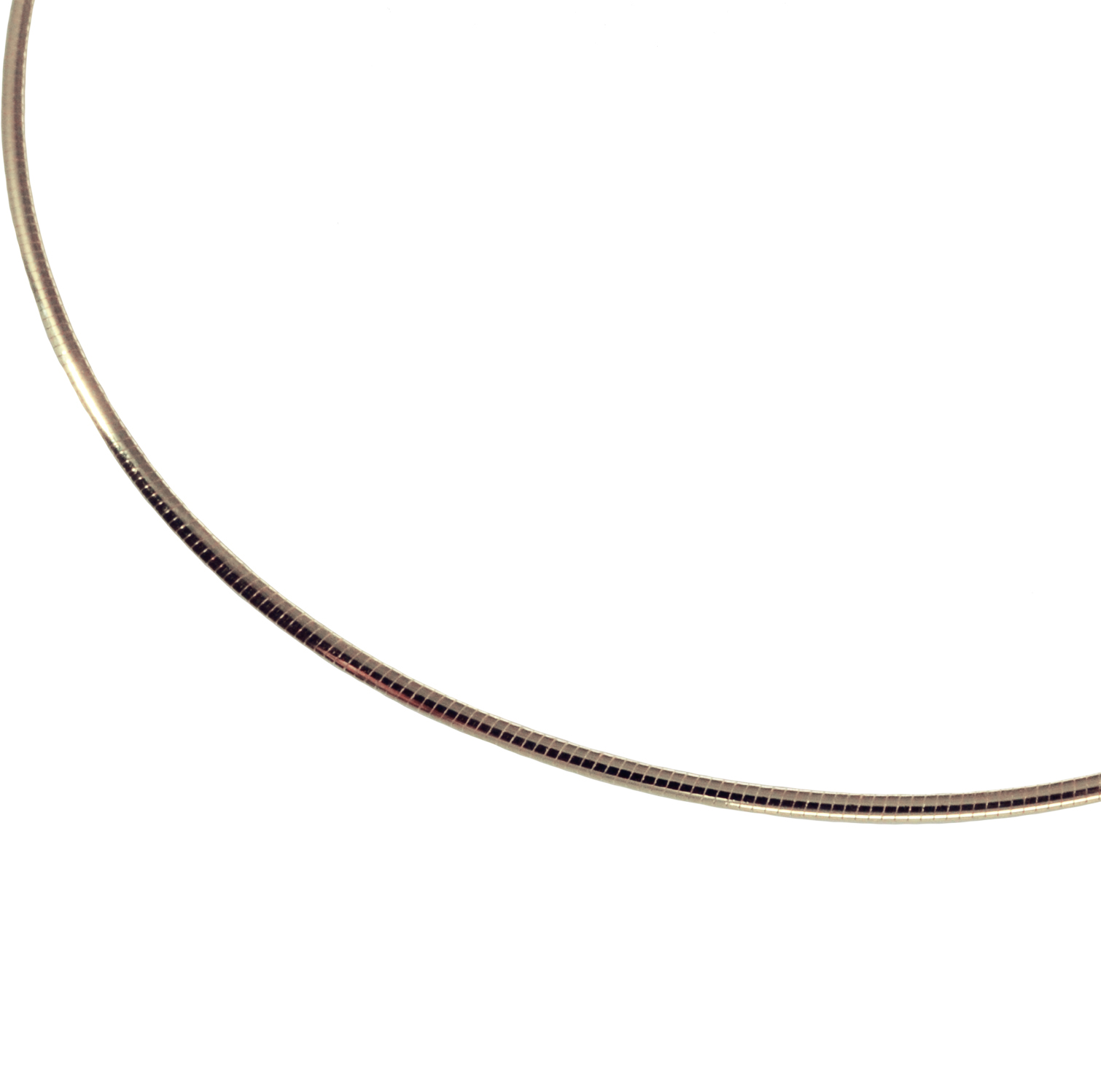 Halsreif Omega 1,5mm - 42cm - 750 Weißgold mit Schraubverschluss – Bild 4