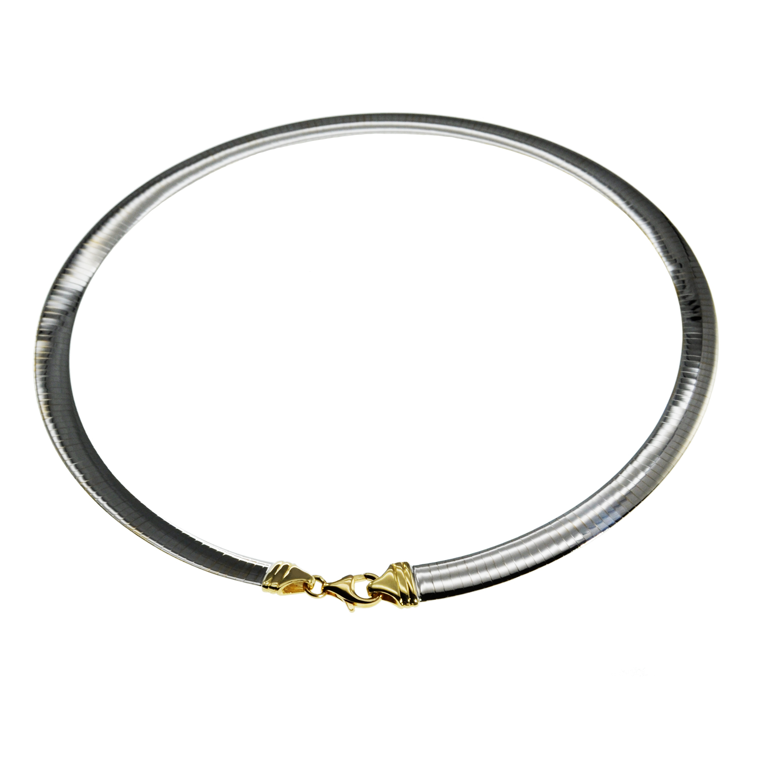 Halsreif Omega 4mm flach - 45cm - Wendeomega – Bild 4