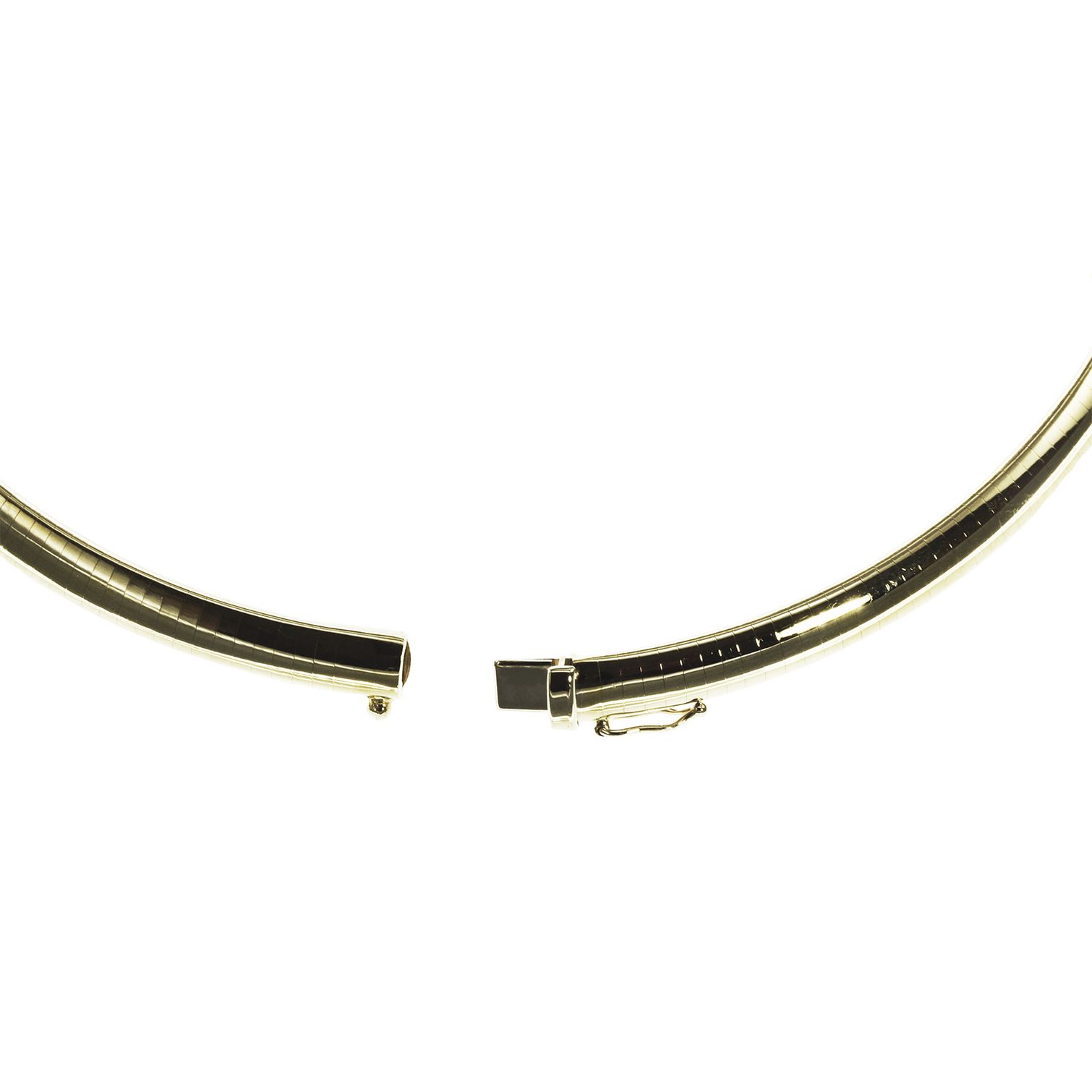 Halsreif Omega 3mm flach - 50cm 585 Weissgold – Bild 3