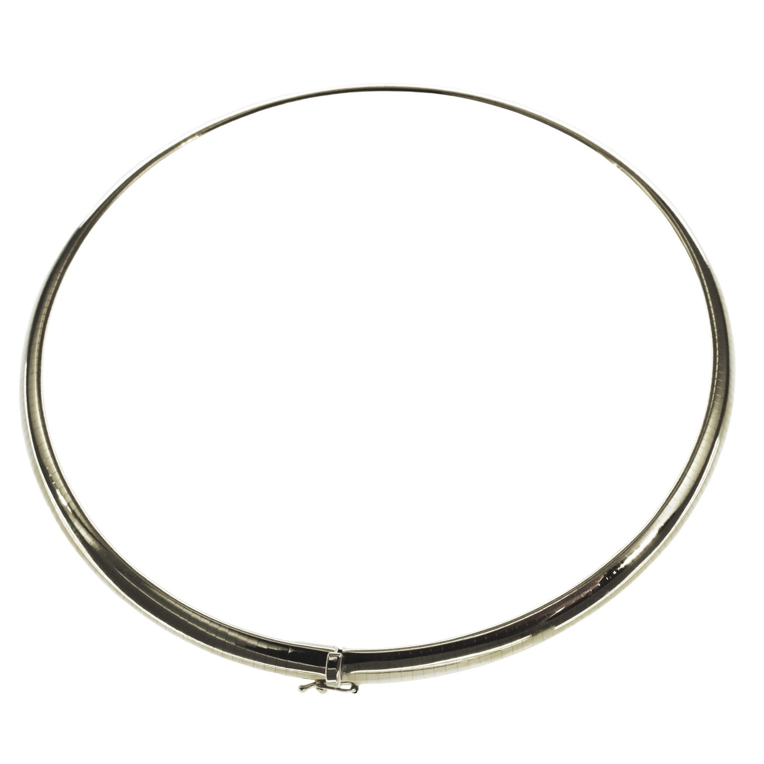 Halsreif Omega 3mm flach - 42cm 750 Weissgold