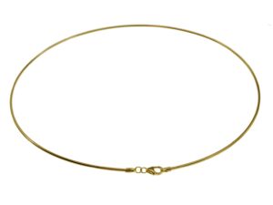 Halsreif Omega 2mm rund - 50cm - 750 Gelbgold