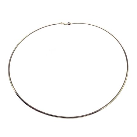 Halsreif Omega 0,8mm - 45cm - 750 Weißgold Kette