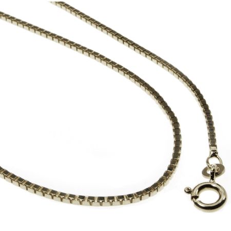 Halskette Venezia 0,9mm - 60cm - 585 Weißgold – Bild 3