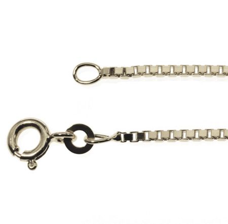 Halskette Venezia 0,9mm - 70cm - 585 Weißgold