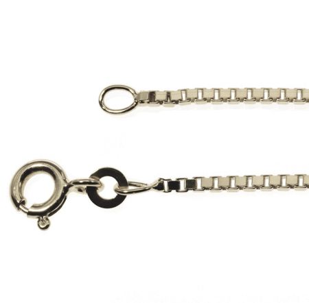 Halskette Venezia 1,2mm - 50cm - 585 Weißgold – Bild 3