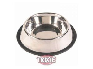 Trixie Edelstahlnapf mit Gummiring - 0,9 l