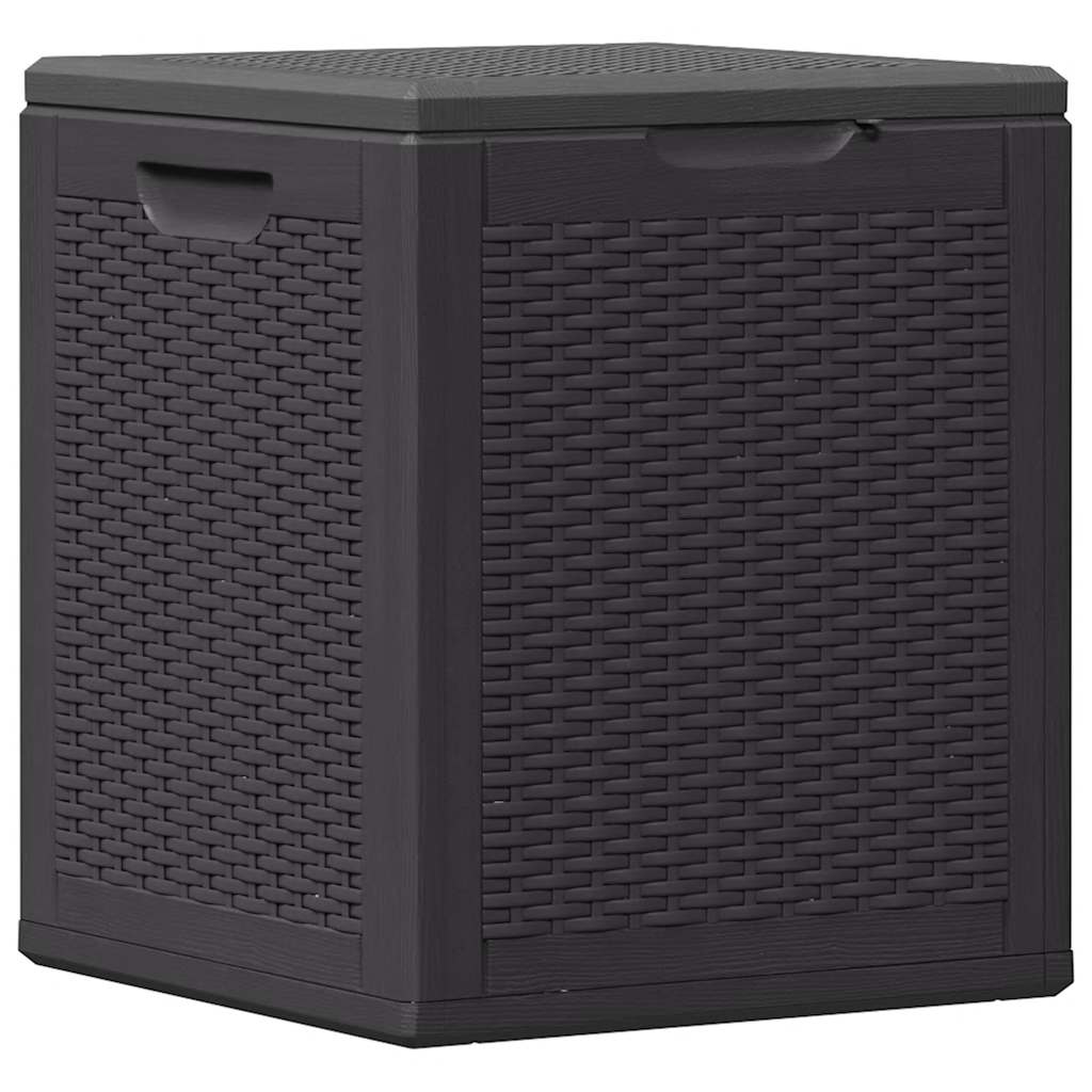 Garten-Aufbewahrungsbox 90 L Schwarz PP Rattan – Bild 2
