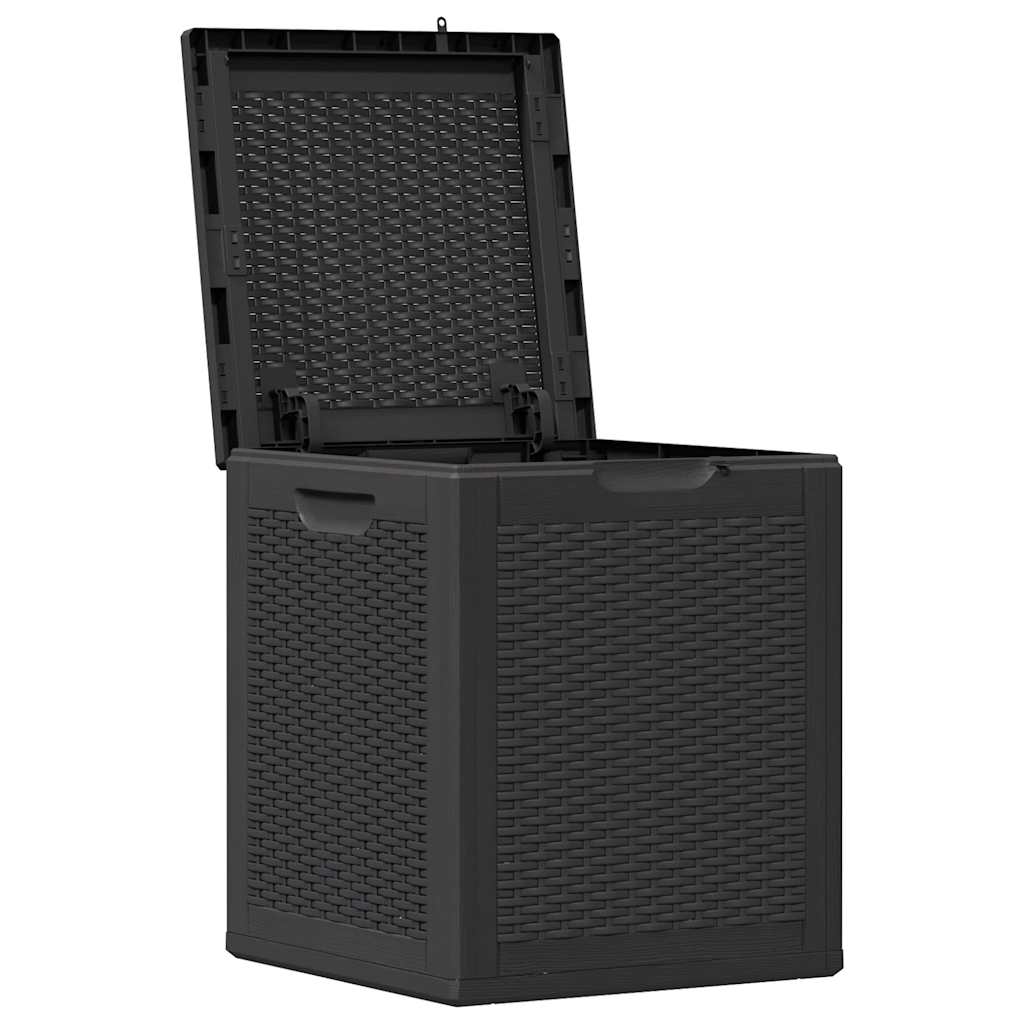 Garten-Aufbewahrungsbox 90 L Schwarz PP Rattan – Bild 4