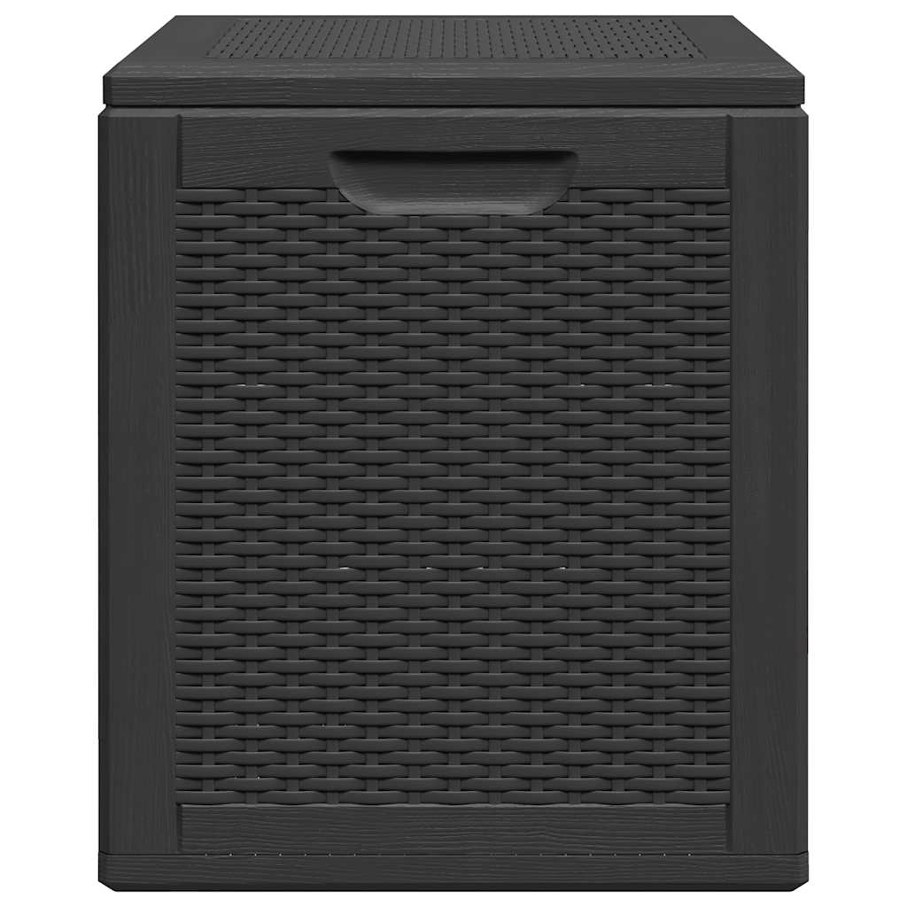 Garten-Aufbewahrungsbox 90 L Schwarz PP Rattan – Bild 5